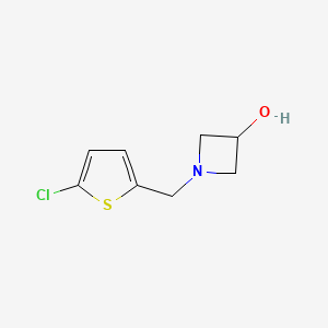 molecular formula C8H10ClNOS B1489129 1-[(5-Chlorothiophen-2-yl)methyl]azetidin-3-ol CAS No. 1343152-12-4