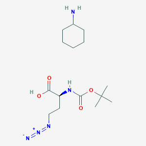 molecular formula C15H29N5O4 B14891294 Cyclohexanamine (S)-4-azido-2-((tert-butoxycarbonyl)amino)butanoate 