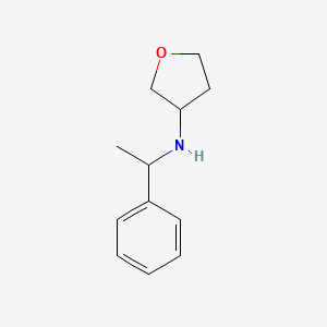 molecular formula C12H17NO B1489130 N-(1-phenylethyl)oxolan-3-amine CAS No. 1339593-92-8