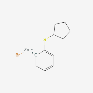 molecular formula C11H13BrSZn B14891305 2-CyclopentylthiophenylZinc bromide 