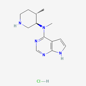 N-methyl-N-[(3R,4S)-4-methylpiperidin-3-yl]-7H-pyrrolo[2,3-d]pyrimidin-4-amine;hydrochloride