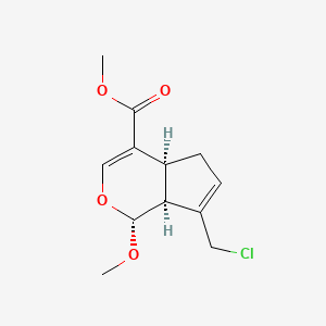 molecular formula C12H15ClO4 B14891328 Methyl (1R,4aS,7aS)-7-(chloromethyl)-1-methoxy-1,4a,5,7a-tetrahydrocyclopenta[c]pyran-4-carboxylate 