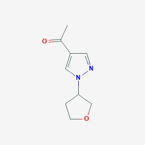 molecular formula C9H12N2O2 B1489133 1-(1-(四氢呋喃-3-基)-1H-吡唑-4-基)乙-1-酮 CAS No. 1341748-99-9