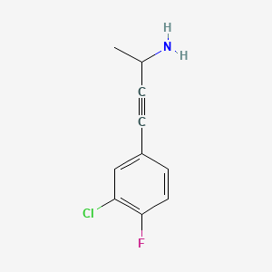 4-(3-Chloro-4-fluorophenyl)but-3-yn-2-amine