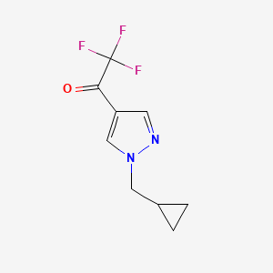 molecular formula C9H9F3N2O B1489134 1-[1-(cyclopropylmethyl)-1H-pyrazol-4-yl]-2,2,2-trifluoroethan-1-one CAS No. 1342653-91-1