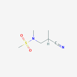 molecular formula C6H12N2O2S B14891359 N-(2-cyanopropyl)-N-methylmethanesulfonamide 