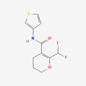 molecular formula C11H11F2NO2S B14891372 6-(Difluoromethyl)-N-(thiophen-3-yl)-3,4-dihydro-2H-pyran-5-carboxamide 