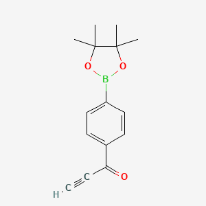 molecular formula C15H17BO3 B14891380 1-(4-(4,4,5,5-Tetramethyl-1,3,2-dioxaborolan-2-yl)phenyl)prop-2-yn-1-one 