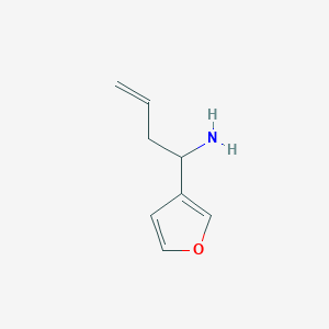 molecular formula C8H11NO B14891387 1-(Furan-3-yl)but-3-en-1-amine CAS No. 845253-10-3