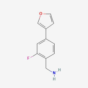 molecular formula C11H10FNO B1489141 (2-Fluoro-4-(furan-3-yl)phenyl)methanamine CAS No. 1341111-31-6