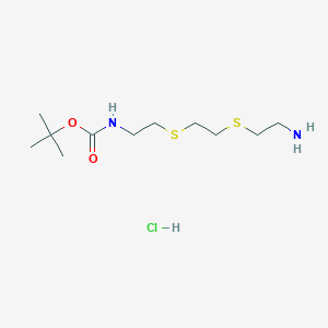 molecular formula C11H25ClN2O2S2 B14891414 tert-Butyl (2-((2-((2-aminoethyl)thio)ethyl)thio)ethyl)carbamate hydrochloride 