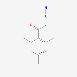 molecular formula C12H13NO B14891420 2,4,6-Trimethyl-beta-oxo-benzenepropanenitrile 