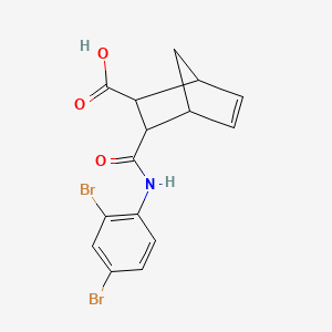 molecular formula C15H13Br2NO3 B14891436 3-[(2,4-Dibromophenyl)carbamoyl]bicyclo[2.2.1]hept-5-ene-2-carboxylic acid 