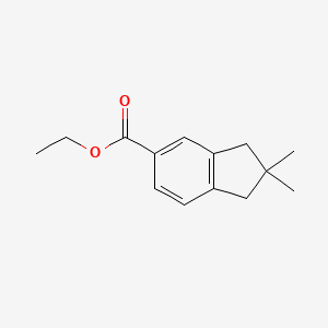 molecular formula C14H18O2 B14891438 Ethyl 2,2-dimethyl-2,3-dihydro-1H-indene-5-carboxylate 