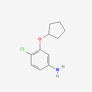 molecular formula C11H14ClNO B1489144 4-Chloro-3-(cyclopentyloxy)aniline CAS No. 1342900-81-5