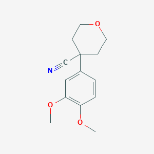 molecular formula C14H17NO3 B14891461 4-(3,4-dimethoxyphenyl)tetrahydro-2H-pyran-4-carbonitrile 