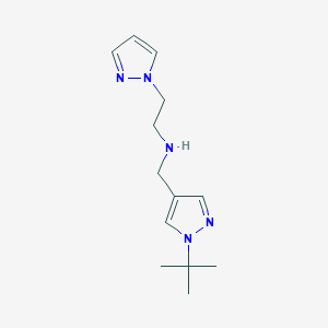 n-((1-(Tert-butyl)-1h-pyrazol-4-yl)methyl)-2-(1h-pyrazol-1-yl)ethan-1-amine