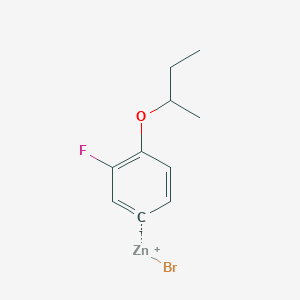 molecular formula C10H12BrFOZn B14891473 (4-sec-Butyloxy-3-fluorophenyl)Zinc bromide 