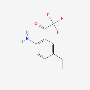 molecular formula C10H10F3NO B14891485 1-(2-Amino-5-ethylphenyl)-2,2,2-trifluoroethanone 