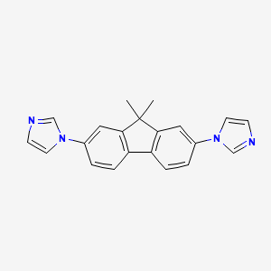 molecular formula C21H18N4 B14891488 1,1'-(9,9-Dimethyl-9H-fluorene-2,7-diyl)bis(1H-imidazole) 