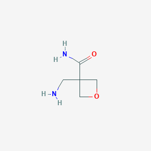 molecular formula C5H10N2O2 B14891495 3-(Aminomethyl)oxetane-3-carboxamide 