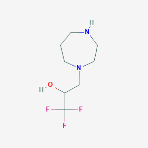molecular formula C8H15F3N2O B1489150 3-(1,4-Diazepan-1-yl)-1,1,1-trifluoropropan-2-ol CAS No. 1342597-96-9
