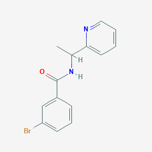 molecular formula C14H13BrN2O B14891502 3-Bromo-N-(1-(pyridin-2-yl)ethyl)benzamide 