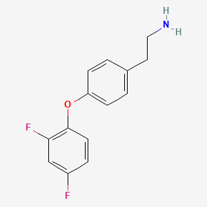 molecular formula C14H13F2NO B1489151 2-[4-(2,4-Difluorophenoxy)phenyl]ethan-1-amine CAS No. 1432680-08-4