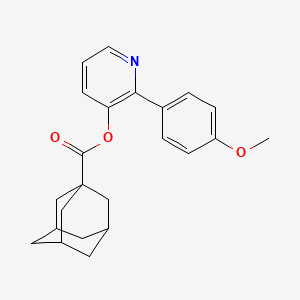 molecular formula C23H25NO3 B14891523 2-(4-Methoxyphenyl)pyridin-3-yl adamantane-1-carboxylate 