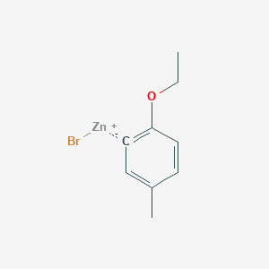 molecular formula C9H11BrOZn B14891527 (2-Ethoxy-5-methylphenyl)Zinc bromide 