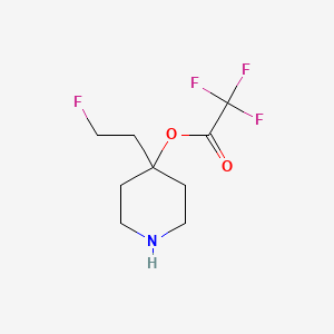 molecular formula C9H13F4NO2 B14891531 4-(2-Fluoroethyl)piperidin-4-yl 2,2,2-trifluoroacetate 