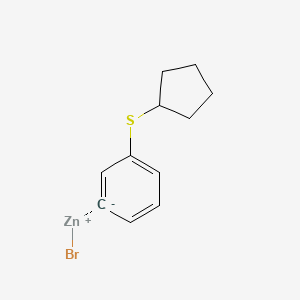 molecular formula C11H13BrSZn B14891537 3-CyclopentylthiophenylZinc bromide 