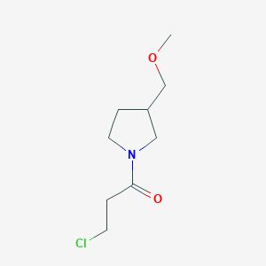 molecular formula C9H16ClNO2 B1489154 3-Chloro-1-[3-(methoxymethyl)pyrrolidin-1-yl]propan-1-one CAS No. 1341385-91-8