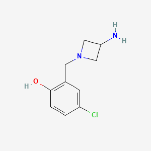 molecular formula C10H13ClN2O B1489156 2-[(3-Aminoazetidin-1-yl)methyl]-4-chlorophenol CAS No. 1492159-40-6