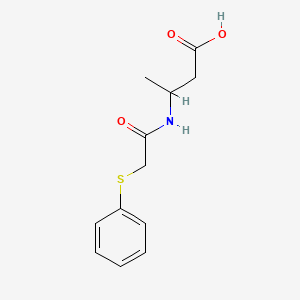 molecular formula C12H15NO3S B14891565 3-(2-(Phenylthio)acetamido)butanoic acid 