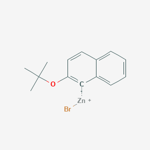 molecular formula C14H15BrOZn B14891597 (2-t-Butoxynaphthalen-1-yl)Zinc bromide 