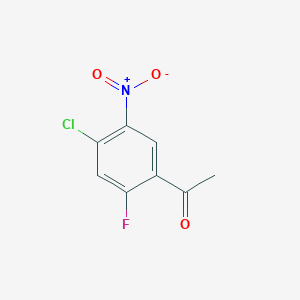 molecular formula C8H5ClFNO3 B1489160 1-(4-氯-2-氟-5-硝基苯基)乙酮 CAS No. 1292836-16-8