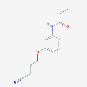 molecular formula C13H16N2O2 B14891624 n-(3-(3-Cyanopropoxy)phenyl)propionamide 