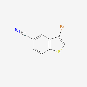 molecular formula C9H4BrNS B1489167 3-溴-1-苯并噻吩-5-碳腈 CAS No. 1385757-16-3