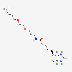 molecular formula C18H34N4O4S B14891671 N-[3-[2-(3-Aminopropoxy)ethoxy]propyl]-biotinamide 