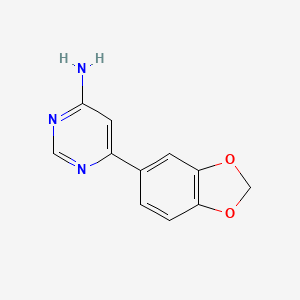 molecular formula C11H9N3O2 B1489168 6-(2H-1,3-benzodioxol-5-yl)pyrimidin-4-amine CAS No. 1368479-20-2