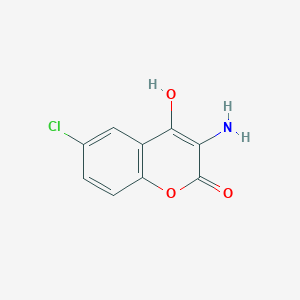 molecular formula C9H6ClNO3 B14891706 3-Amino-6-chloro-4-hydroxy-2H-chromen-2-one 