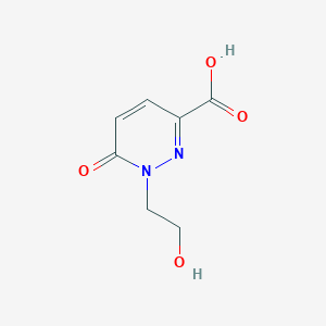 molecular formula C7H8N2O4 B14891715 1-(2-Hydroxyethyl)-6-oxo-1,6-dihydropyridazine-3-carboxylic acid 