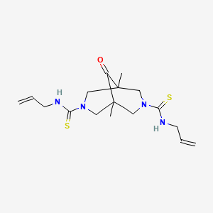 1,5-dimethyl-9-oxo-N,N'-di(prop-2-en-1-yl)-3,7-diazabicyclo[3.3.1]nonane-3,7-dicarbothioamide