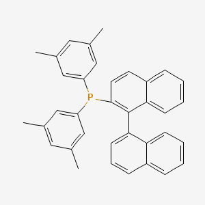 molecular formula C36H31P B14891727 (1R)-[1,1'-Binaphthalen]-2-ylbis(3,5-dimethylphenyl)phosphine 