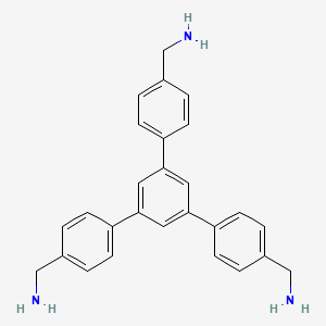 molecular formula C27H27N3 B14891744 [4-[3,5-bis[4-(aminomethyl)phenyl]phenyl]phenyl]methanamine 