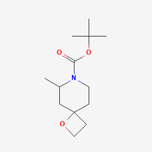molecular formula C13H23NO3 B1489175 Tert-butyl 6-methyl-1-oxa-7-azaspiro[3.5]nonane-7-carboxylate CAS No. 1402149-13-6