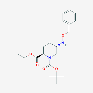 2-Ethyl (2R,5S)-1-boc-5-(benzyloxyamino)piperidine-2-carboxylate