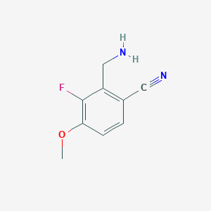 molecular formula C9H9FN2O B14891772 2-(Aminomethyl)-3-fluoro-4-methoxybenzonitrile 