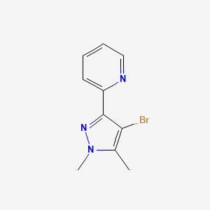 molecular formula C10H10BrN3 B1489178 2-(4-bromo-1,5-dimethyl-1H-pyrazol-3-yl)pyridine CAS No. 1500676-94-7